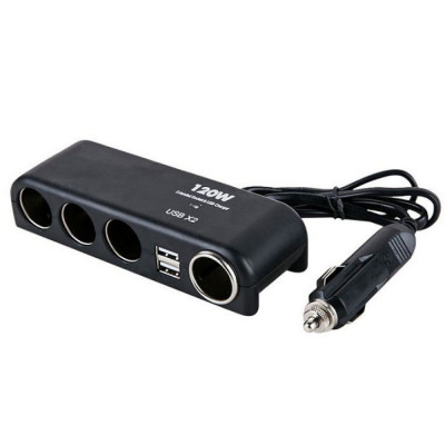 Priza bricheta cu 4 sloturi, cu 2 USB 3.1A, 120W Automobile ProTravel foto