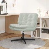 vidaXL Scaun Relaxant Rotativ Gri deschis 63 x 75 x 76 cm Catifea