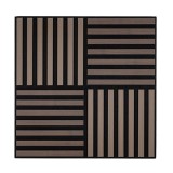 Panou acustic de perete Deco X cu aspect de nuc, 60x60x1,8 cm