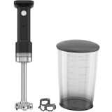 Mixer vertical fara fir KitchenAid Go Cordless 5KHBRV00BM, fara baterie inclusa, 0,7L, autonomie 30 minute, Negru mat