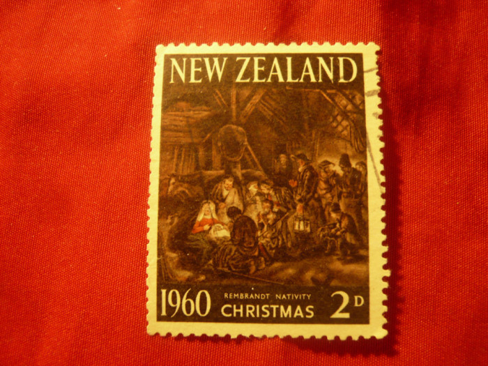 Serie Noua Zeelanda 1960 Craciunul , 1 val. stampilat