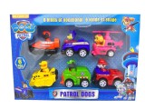 Set 6 masinute Paw Patrol de jucarie cu catelusi și vehicule de interventie