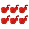 Set 6 Adapatoare Pui Sunmostar Rosu - Plastic, Alimentare Manuala Pasari