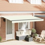 vidaXL Cortina Retractabilă Crem 350 x 200 cm țesătură 3329630