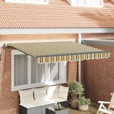 vidaXL Cortina Retractabilă Manual Verde 250 x 200 cm țesătură 3329466