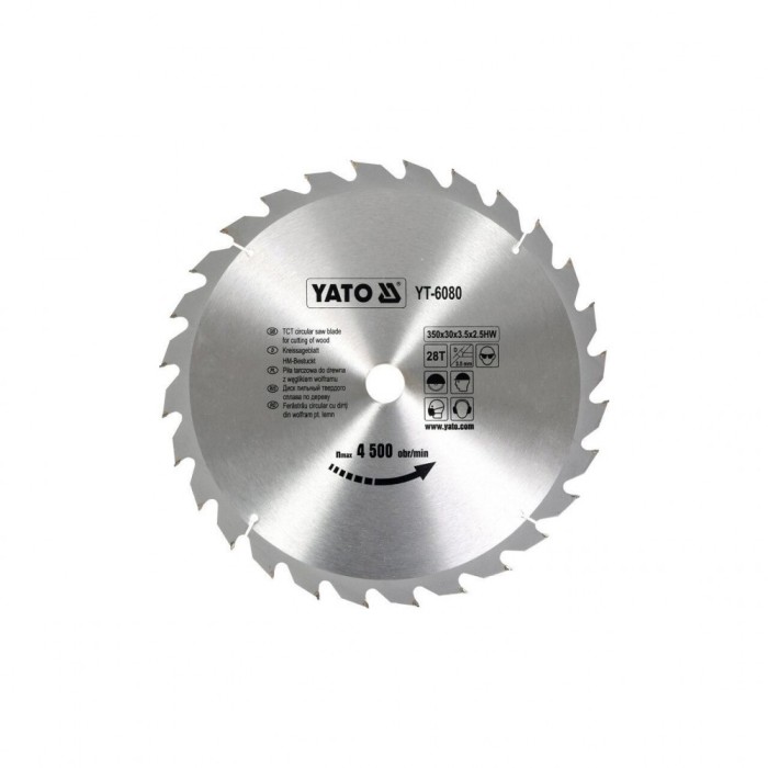 Panza fierastrau circular pentru lemn 350x28x30 Yato YT-6080