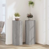 vidaXL Suporturi de plante 2 buc. gri sonoma 25x25x80cm lemn prelucrat 852947