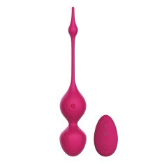 Bile Vaginale Grace, Remote Control, 10 Moduri Vibratii+3 Viteze, Silicon Lichid, USB, Roz, Passion Labs