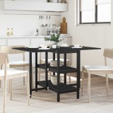 vidaXL Masă de dining 122 x 80 x 76,5 cm Lemn prelucrat Stejar Negru 8006037