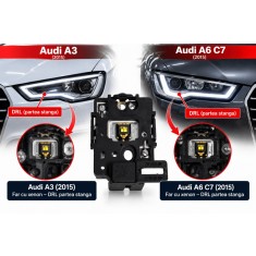 Modul LED Reparatie DRL Far Stanga Audi A3 8V (2013-2016), Audi A6 C7 (2012-2015) Bi-Xenon - A3 13-16 LED-L