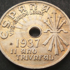 Moneda istorica 25 CENTIMOS - SPANIA, anul 1937 *cod 1437 A = UNC!