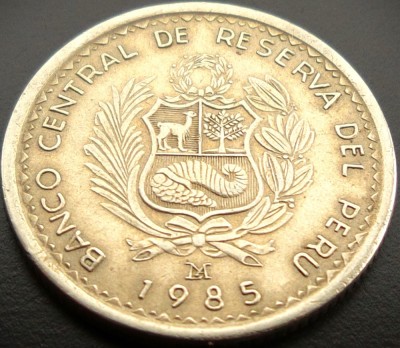 Moneda exotica 1 INTI - PERU, anul 1985 * Cod 544 = excelentă foto