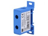 Conector de Șine 50mm2 1 Pista 2 Borne Albastru TS35