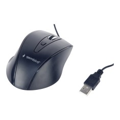 GEMBIRD MUS-4B-02 optical mouse MUS-4B-02 1200 DPI USB Black 1.35m cable length