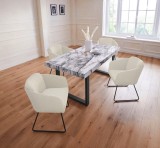 Scaun tapitat Spherly, Crem
