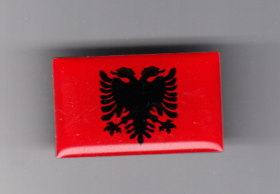 Insigna steag Albania - Editions Atlas, cu pin foto