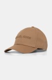Michael Kors șapcă de baseball din bumbac culoarea bej, cu imprimeu
