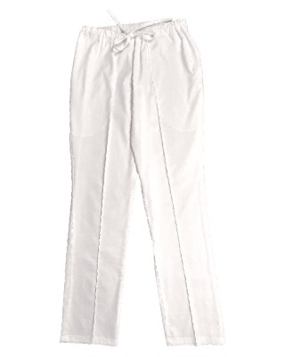 Pantaloni Medicali Pe Stil, Albi cu Elastan cu dungă cusută - 4XL, talia-0-104cm foto