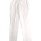 Pantaloni Medicali Pe Stil, Albi cu Elastan cu dungă cusută - 4XL, talia-0-104cm