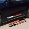 Set 2 stickere autoadezive Tuning in doua culori, model &quot;Racing Stripes V3&quot;, dimensiune 58 cm, culoare Alb + Rosu FAVLine Selection