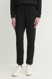 Armani Exchange pantaloni de trening femei, culoarea negru, cu imprimeu, XW000828 AF13397