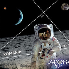 Romania 2019 - 50 de ani de la primul pas al omului pe Lună, colita neuzata