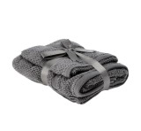 Cumpara ieftin Set 2 prosoape baie bumbac gri 40 x 55 cm, 55 x 100 cm