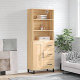 Cumpara ieftin Dulap &icirc;nalt, stejar sonoma, 69,5x34x180 cm, lemn compozit