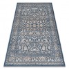 Covor L&acirc;nă NAIN Vintage Bej/Albastru 120x170 cm Ornament Cadru, Grosime 8mm, 100% L&acirc;nă, OEKO-TEX