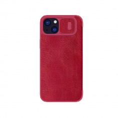 Husa pentru iPhone 15 Plus - Nillkin QIN Pro Leather Case - Red