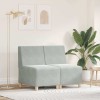 VidaXL Unitate Sofa Modulară Fără Brațe 2 pcs Gri deschis 3399759