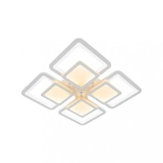 Lustra LED cu Telecomanda Susan , 77W, lumina Rece Calda Neutra, dimabila, alb