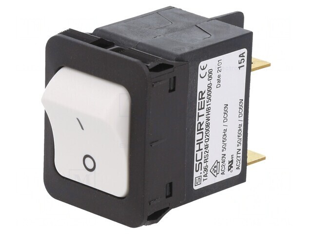 &Icirc;ntrerupător de Supracurent 240VAC 60VDC 15A DPST MCB