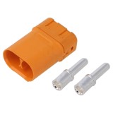 Conector alimentare DC mufă LFB50 tată AMASS cu cablu lipire PIN 2
