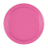 Cumpara ieftin Set 8 farfurii party roz, 23 cm