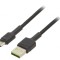 Cablu USB 2.0 USB A la USB C 2m Negru Textila 480Mbps