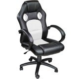 Cumpara ieftin Scaun Gamer Basic negru-alb
