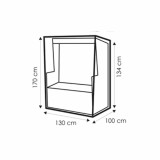 Husă de protecție transparentă pentru scaun reglabil, aprox. 65x65x120/80 cm