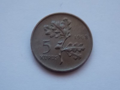 5 KURUS 1968 TURCIA foto