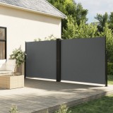 VidaXL Copertină laterală retractabilă, antracit, 180x1000 cm