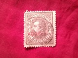 Timbru Portugalia - Azore 1880 - Rege Luis I , supratipar Acores , stampilat
