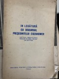 1953 In legatura cu discursul presedintelui Eisenhower, articol publicat in ziarul Pravda