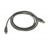 Cablu Lanberg 41360, USB 2.0 tata la mini USB tata 5 pini, AWG 30, 180cm, gri