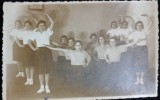 Fotografie tip Carte Postala, Elevi la ora de sport, 1934-1935