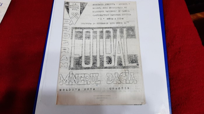 program Minerul Mold. Noua - Dacia Orastie