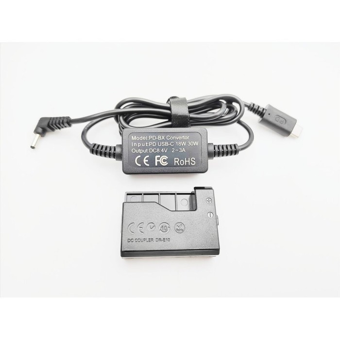 Alimentator Tip Baterie LP-E10 Canon DR-E10 Dummy Battery DC COUPLER TYPE-C PD