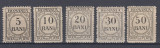 ROMANIA 1918 TAXE DE PLATA CU INSCRIPTIA ROMANIA EMISIUNEA aIII-a SERIE SARNIERA, Nestampilat