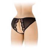 Bikini Crotchless Ambre, Negru, S-L