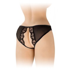 Bikini Crotchless Ambre, Negru, S-L