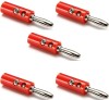Set 5 Conectori Banana 4mm Tata Rosu Mufa Audio Boxe